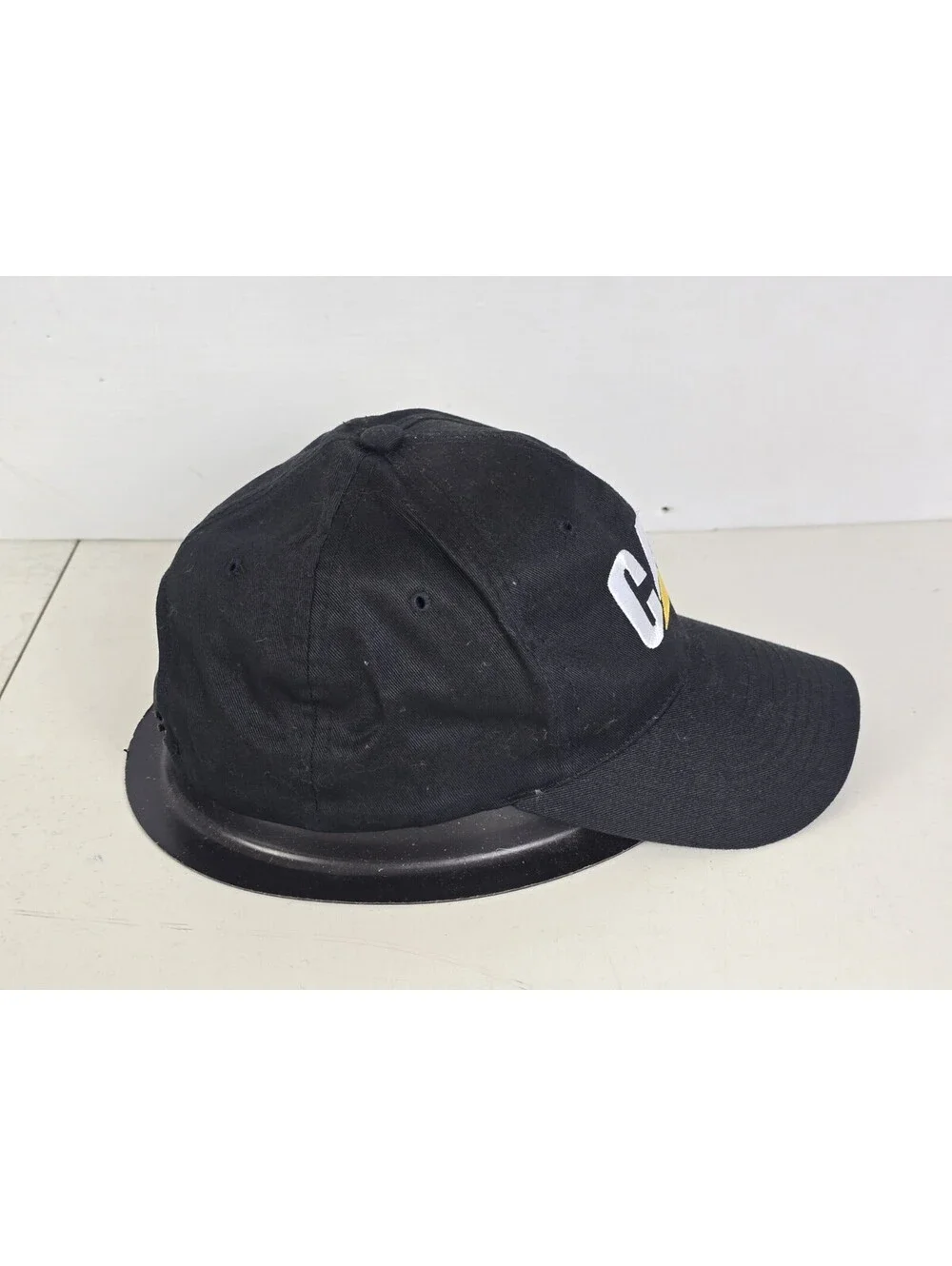Vintage CAT Equipment Black StrapBack Hat OSFA Cotton Cap Adult Size NEW